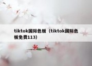 tiktok国际色板（tiktok国际色板免费113）