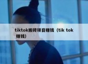 tiktok搬砖项目赚钱（tik tok 赚钱）