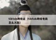 tiktok跨境店（tiktok跨境电商怎么入驻）