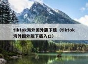 tiktok海外国外版下载（tiktok海外国外版下载入口）