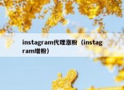 instagram代理涨粉（instagram增粉）