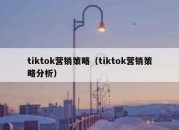 tiktok营销策略（tiktok营销策略分析）