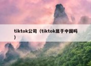 tiktok公司（tiktok属于中国吗）