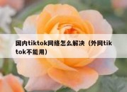 国内tiktok网络怎么解决（外网tiktok不能用）