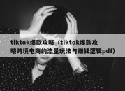 tiktok爆款攻略（tiktok爆款攻略跨境电商的流量玩法与赚钱逻辑pdf）