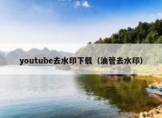 youtube去水印下载（油管去水印）