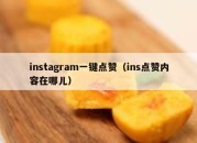 instagram一键点赞（ins点赞内容在哪儿）