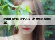 新媒体如何打造个人ip（新媒体运营ip打造）