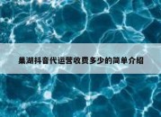 巢湖抖音代运营收费多少的简单介绍