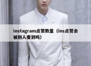 instagram点赞数量（ins点赞会被别人看到吗）