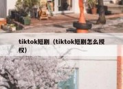 tiktok短剧（tiktok短剧怎么授权）