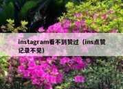 instagram看不到赞过（ins点赞记录不见）