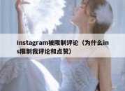 Instagram被限制评论（为什么ins限制我评论和点赞）