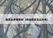 商家补单哪家好（淘宝商家怎么补单）