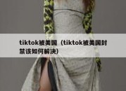 tiktok被美国（tiktok被美国封禁该如何解决）