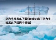 华为手机怎么下载facebook（华为手机怎么下载两个微信）