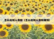 怎么给别人涨粉（怎么给别人涨粉赚钱）