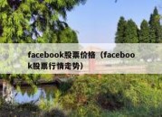 facebook股票价格（facebook股票行情走势）