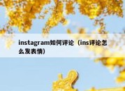 instagram如何评论（ins评论怎么发表情）