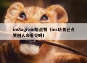 instagram加点赞（ins给自己点赞别人会看见吗）