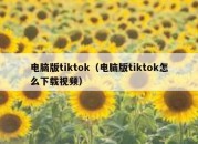 电脑版tiktok（电脑版tiktok怎么下载视频）