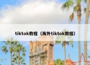 tiktok教程（海外tiktok教程）