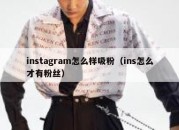 instagram怎么样吸粉（ins怎么才有粉丝）