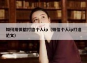 如何用微信打造个人ip（微信个人ip打造范文）