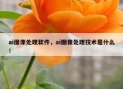 ai图像处理软件，ai图像处理技术是什么！