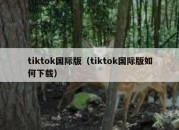 tiktok国际版（tiktok国际版如何下载）