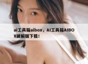 ai工具箱aibox，AI工具箱AIBOX破解版下载！