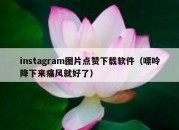 instagram图片点赞下载软件（嘌呤降下来痛风就好了）