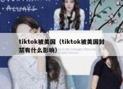 tiktok被美国（tiktok被美国封禁有什么影响）