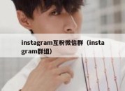 instagram互粉微信群（instagram群组）