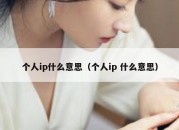 个人ip什么意思（个人ip 什么意思）