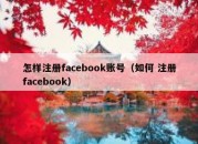 怎样注册facebook账号（如何 注册facebook）