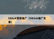 tiktok营销推广（tiktok推广文案）