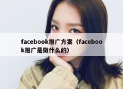 facebook推广方案（facebook推广是做什么的）