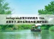 instagram点赞不好的地方（ins点赞不了,说什么特定内容,保护社区）