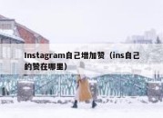 Instagram自己增加赞（ins自己的赞在哪里）