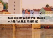 facebook什么意思中文（facebook是什么意思 网络用语）