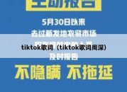 tiktok歌词（tiktok歌词周深）