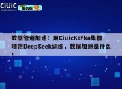 数据管道加速：用CiuicKafka集群喂饱DeepSeek训练，数据加速是什么！
