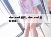 deepseek官网，deepseek官网翻译！