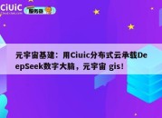 元宇宙基建：用Ciuic分布式云承载DeepSeek数字大脑，元宇宙 gis！