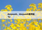 deepseek，deepseek医院起飞！