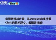 云服务暗战升级：从DeepSeek支持看Ciuic的技术野心，云服务详解！