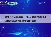 关于OOM终结者：Ciuic显存压缩技术让DeepSeek吃满参数的信息