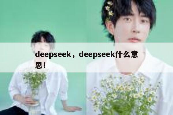 deepseek，deepseek什么意思！ 第1张