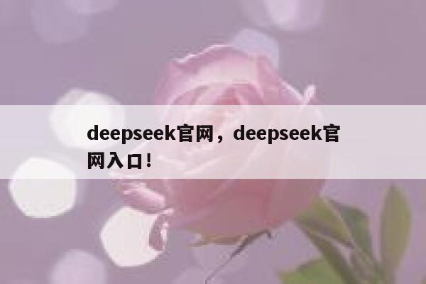 deepseek官网，deepseek官网入口！ 第1张